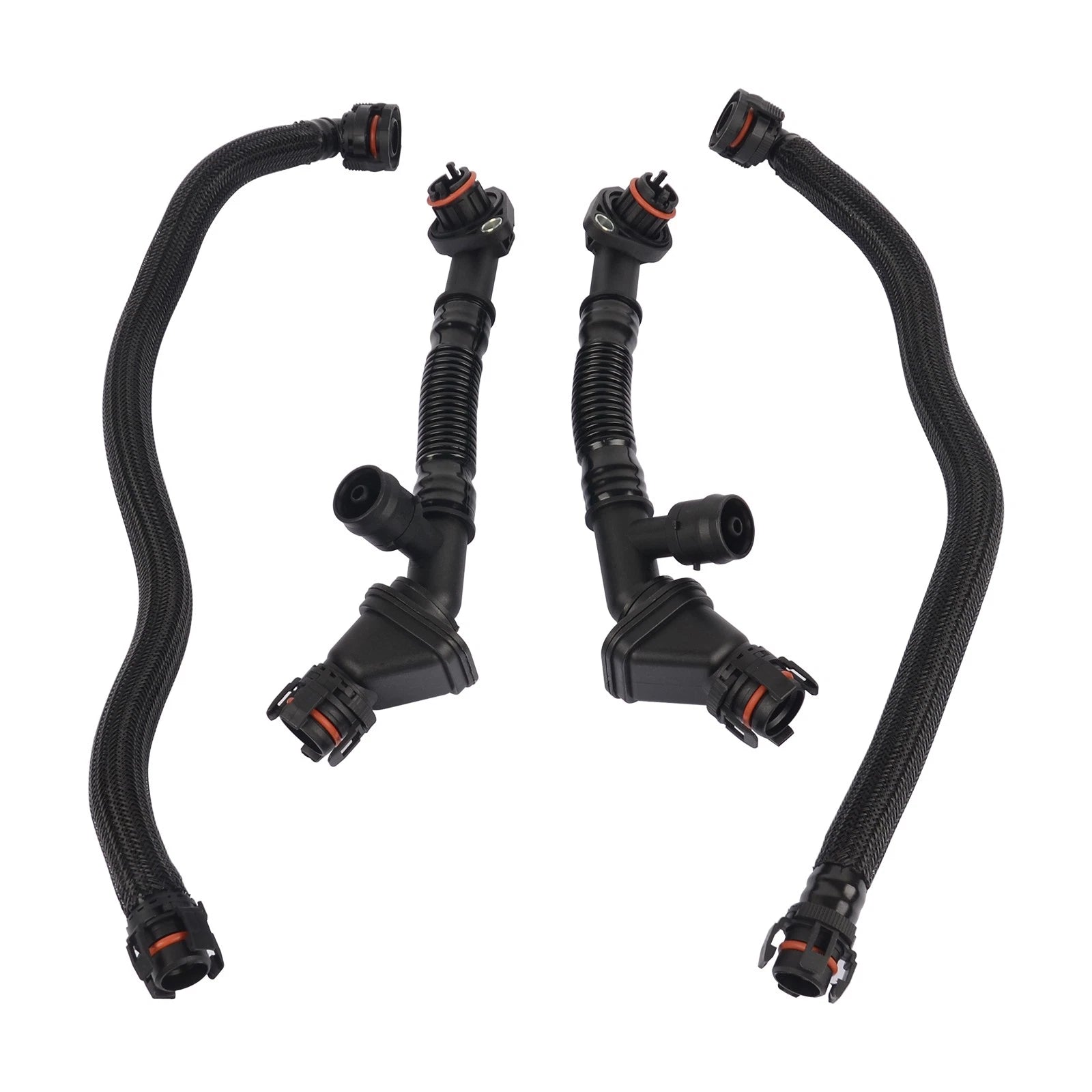 Set of 4 Breather Hoses for BMW 550i 650i 750i X5 X6 (2008–2016)