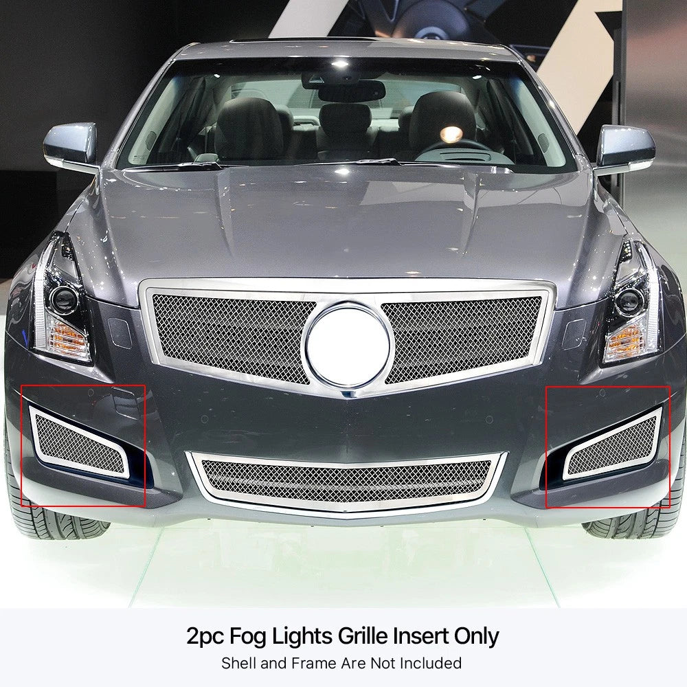 Fog Light Cover Mesh Grille Insert for Cadillac ATS (2013-2014)