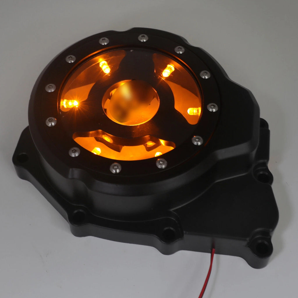 Yellow LED Left Engine Stator Cover for Yamaha YZF-R6 (2006–2021)