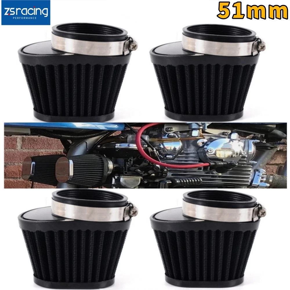 Set of 4 Air Filter Pod Cleaners for Universal 51mm Motorcycle ATV Quad