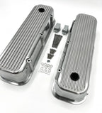 Polished Aluminum Valve Covers Tall Finned Replacement for BBC 396 402 427 (1963–1970)