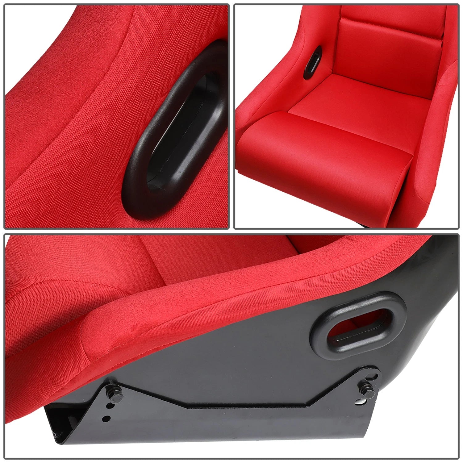 NRG Bucket Racing Seat with Cushion for Universal Fit (Fiberglass/Woven)