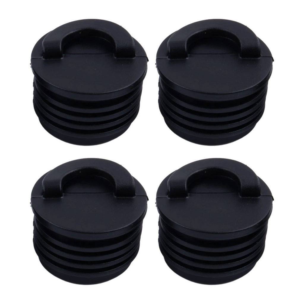 Set of 4 Scupper Bung Drain Hole Stoppers for Kayak Canoe Boat Black Nylon