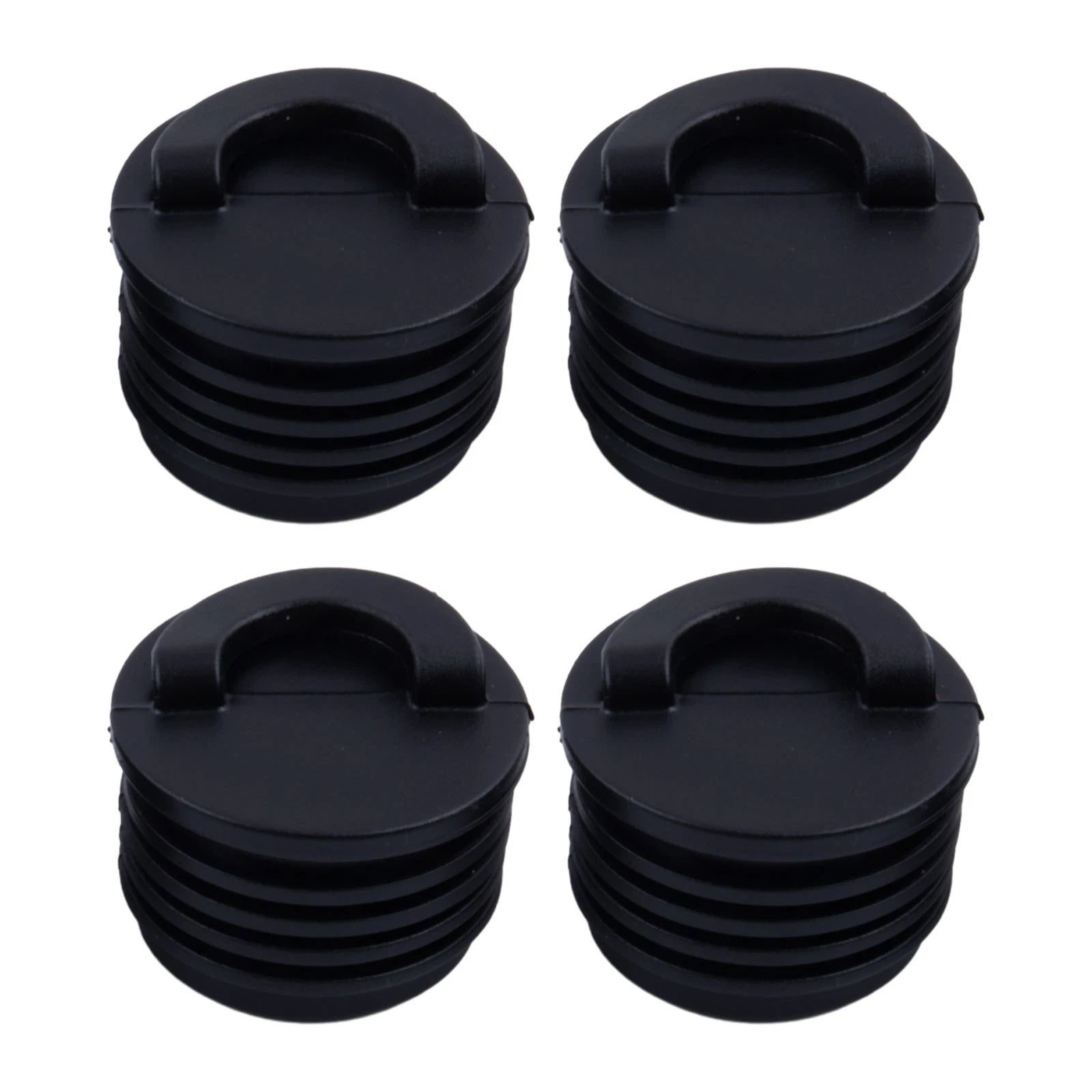 Set of 4 Scupper Bung Drain Hole Stoppers for Kayak Canoe Boat Black Nylon
