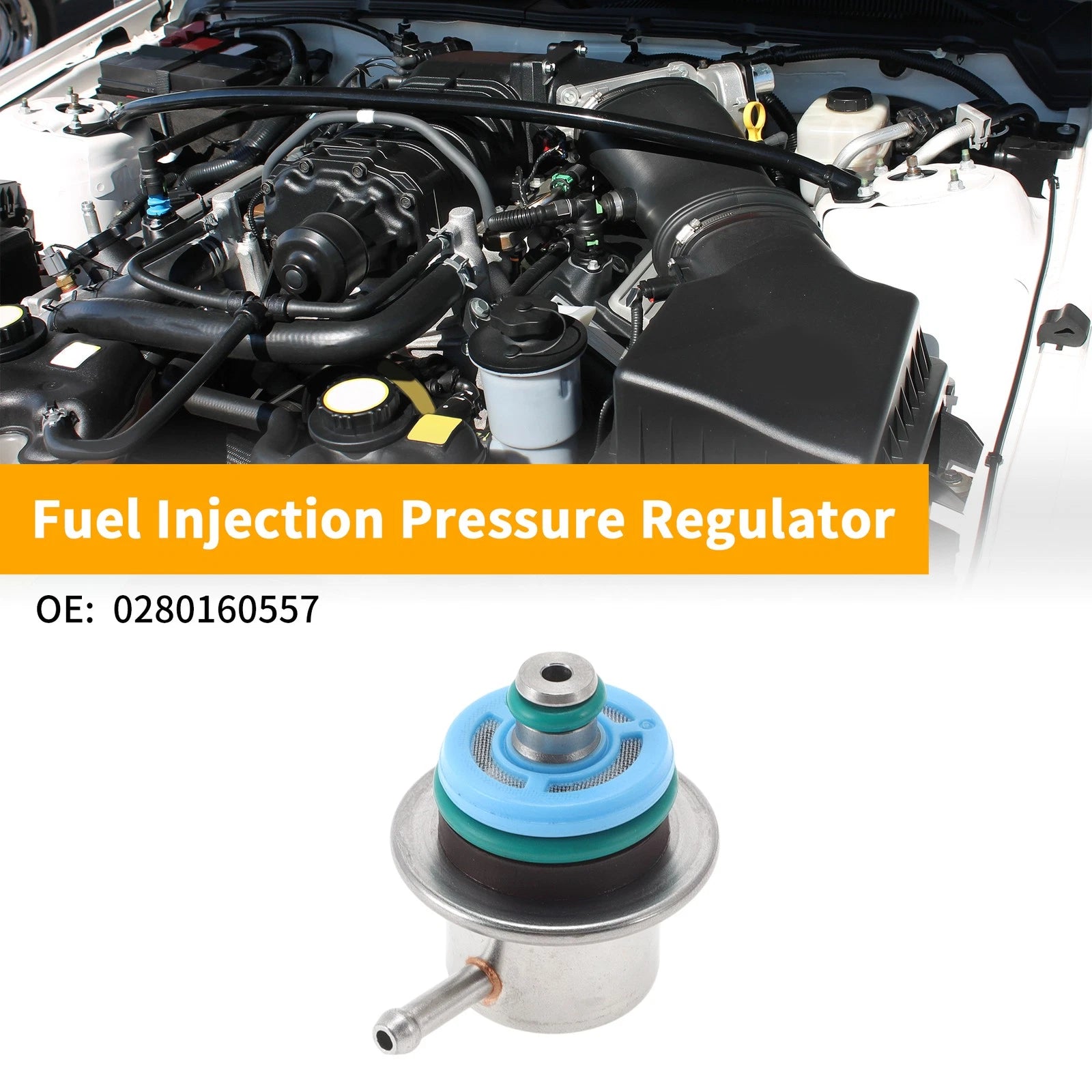 Fuel Pressure Regulator for Audi A3 (1996–2010) No. 0280160557 20-70 Psi