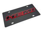 License Plate Frame for Dodge HEMI Emblem Black Metal (2011–2024)