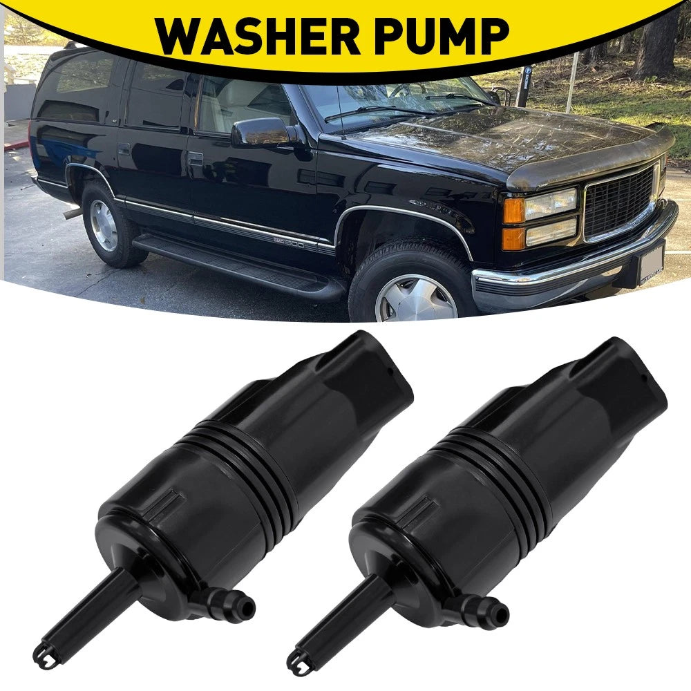Set of 2 Windshield Washer Pumps with Grommet for GMC Yukon, Chevy Suburban 1500