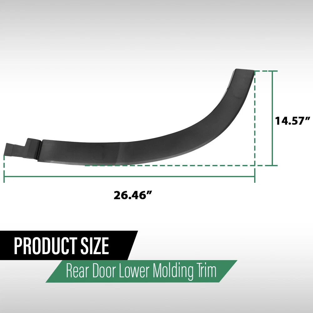 Rear Door Lower Molding Trim for Toyota Highlander (2014–2019)