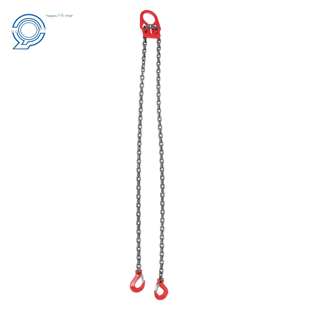 Set of 2 Lifting Chains with Adjuster Hooks 5/16 Inch x 10 Ft 7000lbs