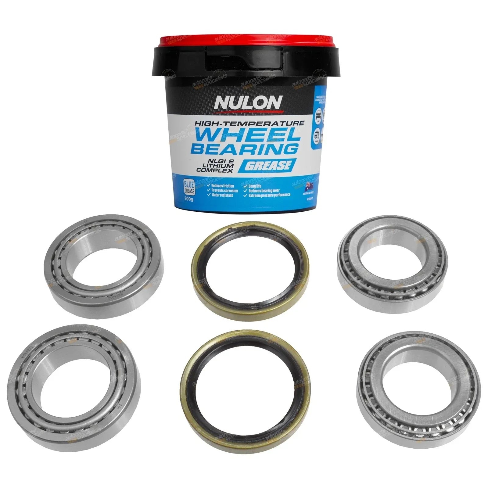 Front Wheel Bearing Kit + HTBG Grease for Isuzu D-Max (2008-2020)