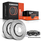 Drilled Rotors & Ceramic Brake Pads for Ford Expedition Lincoln 