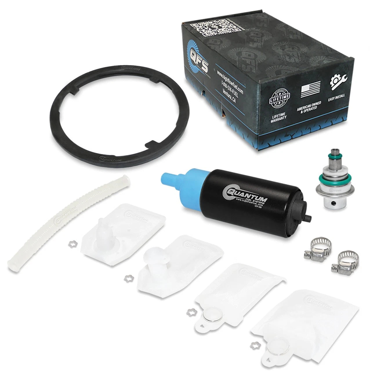 QFS Fuel Pump Set with Regulator, Gasket, Strainer for Yamaha YBR250 (2008)