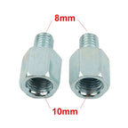 Set of 2 Mirror Adapter Threaded 10mm to 8mm Female to Male