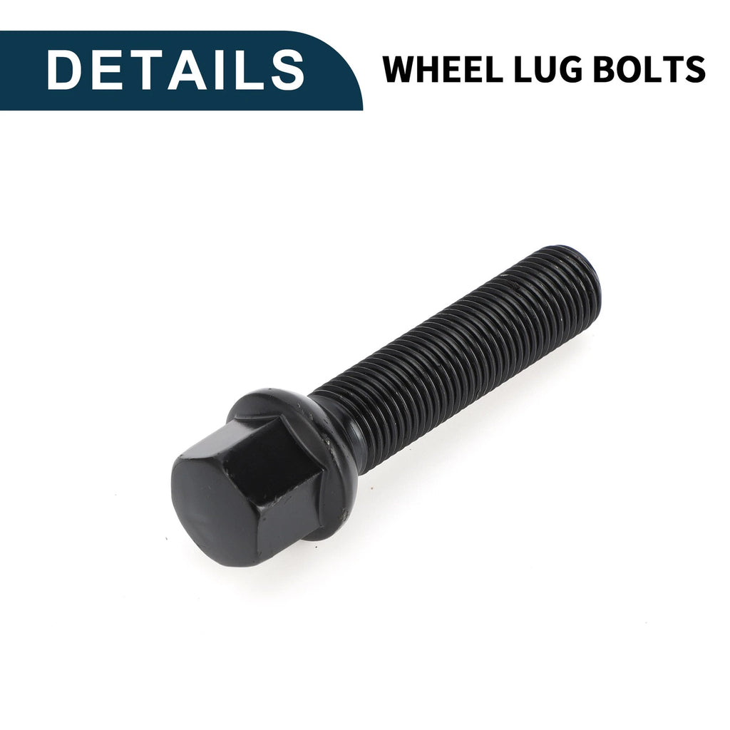 10 Pcs M14x1.5mm Ball Seat Wheel Lug Bolt 55mm Shank for Volkswagen Porsche 