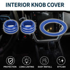 3 Pcs Media Tune Engine Start Button Knob Cover Ring for Subaru WRX (2022–2023) Blue