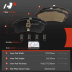 Set of 4 Front Ceramic Brake Pads for Chevrolet Cavalier Pontiac Sunfire