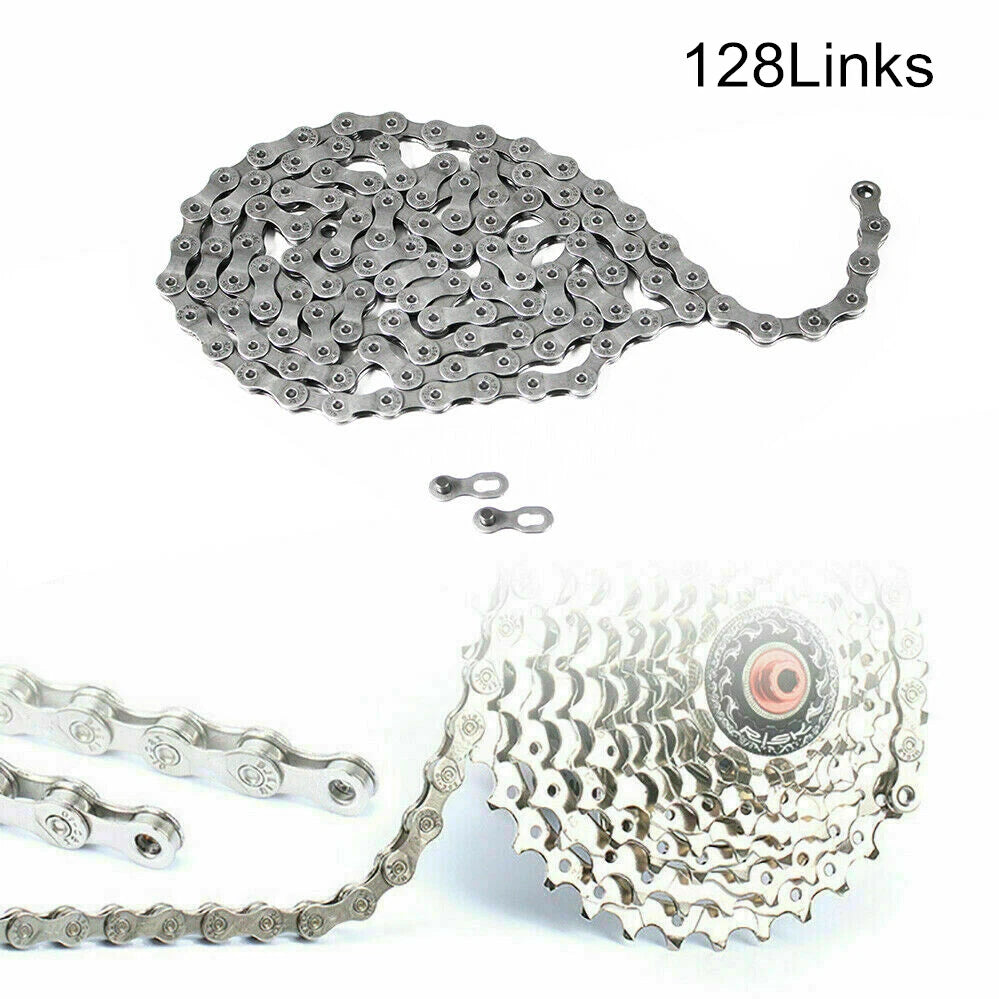 Bicycle Chain 128 Links for MTB Mountain Bike (9/27 Speed)