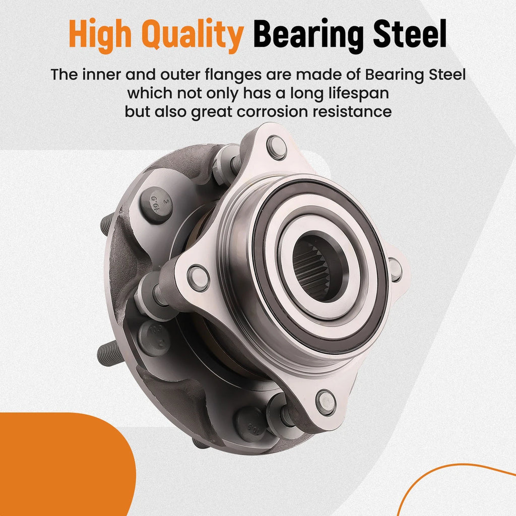 Front Wheel Hub Bearing Assembly for Tacoma 4Runner FJ (2000–2023)
