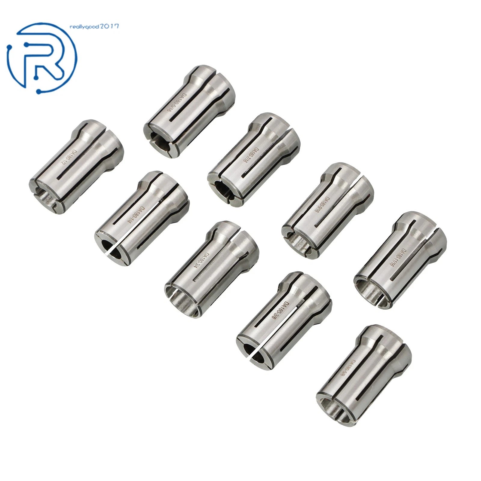 9 Pack Precision Double Angle Collet Set for Various Models