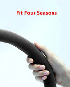 38cm Black Suede Alcantara Steering Wheel Cover for Universal Cars