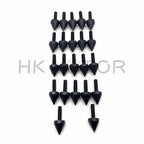 Set of 10 Black Spike Fairing Bolts for Yamaha YZF R1 (1998–1999)