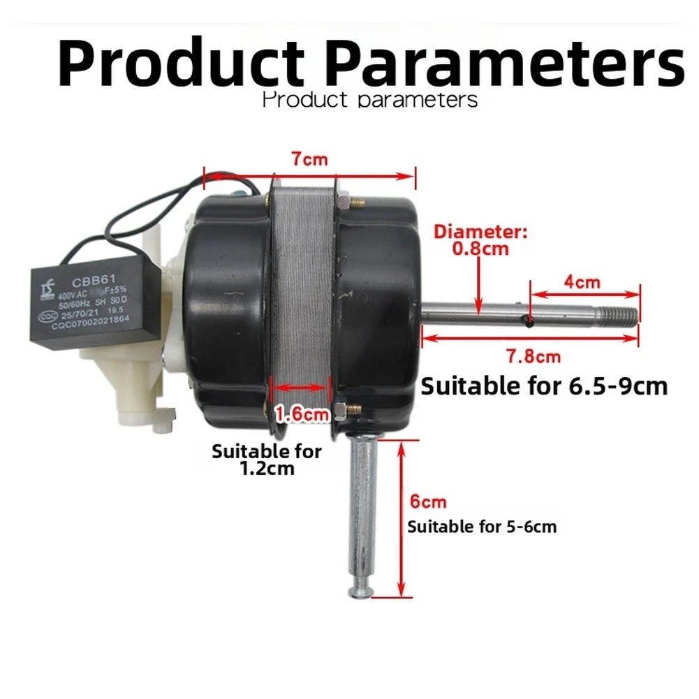 Electric Fan Motor 16 Inch with Dual Ball Bearings for Universal Use (220V)