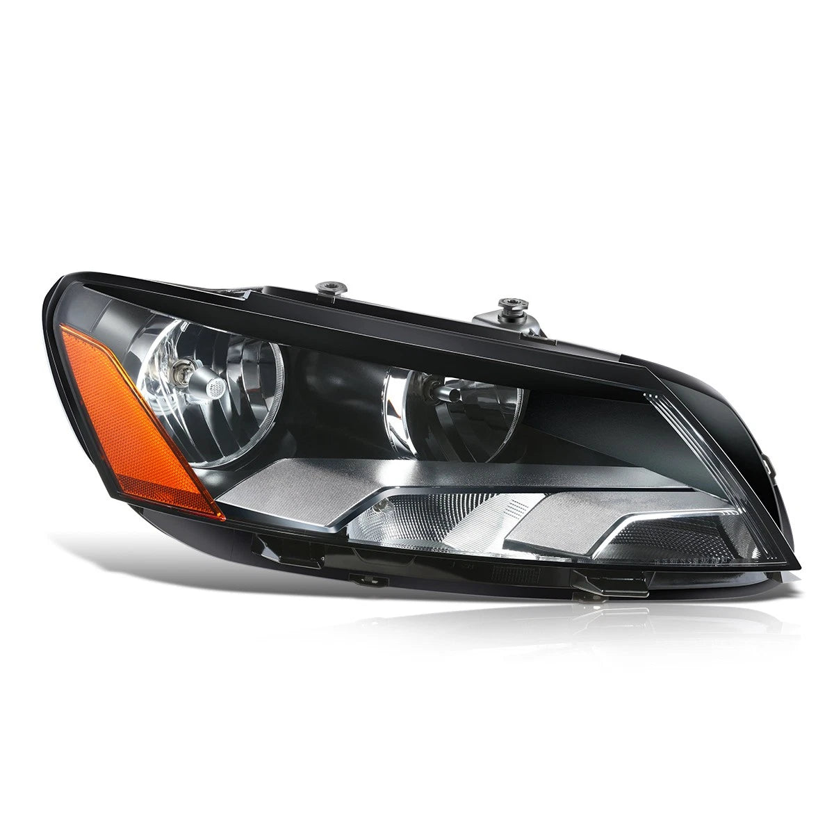 Right Side Headlight Lamp for VW Passat (2012–2015) - Amber Corner, Black