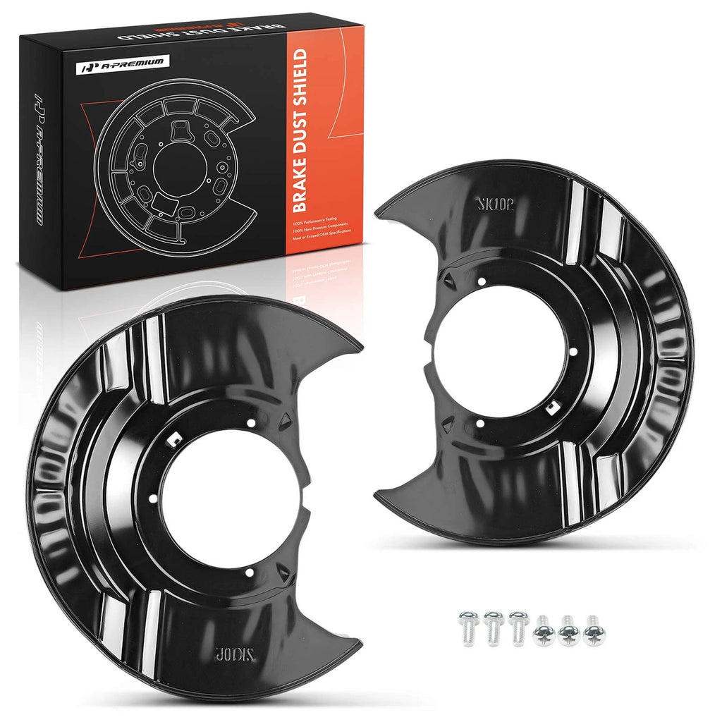 2X Black Brake Dust Shields for Honda CR-V (2007–2011)