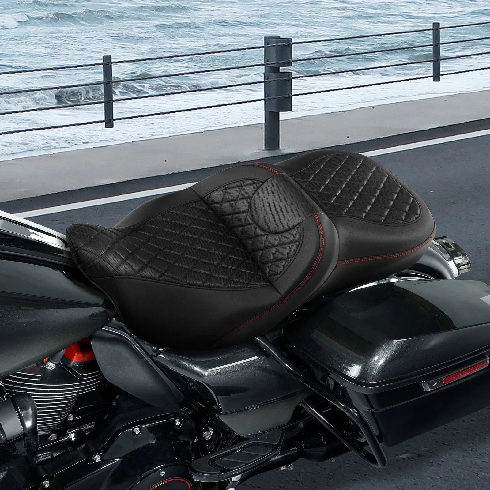 Hammock 2 Up Rider Driver Passenger Seat for Harley Street Glide (2009-2023)