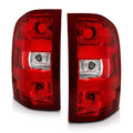 Chrome Red/Clear Lens Tail Light Assembly for 07-14 Chevy Silverado 2500 HD