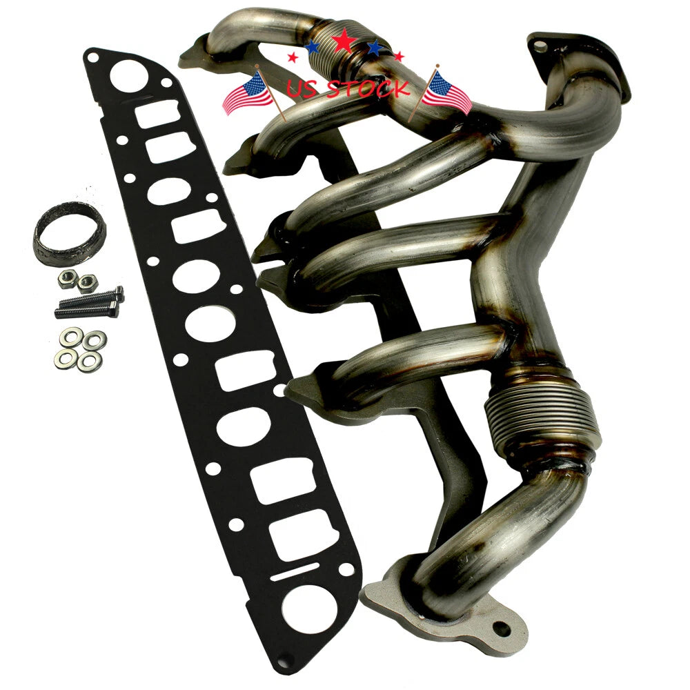 Stainless Steel Exhaust Manifold & Gasket Kit for Jeep Cherokee Wrangler (1997–2006)