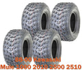 Set of 4 Sport ATV Tires 22x11-10 6PR for Kawasaki Mule 1000 (1988–2000)