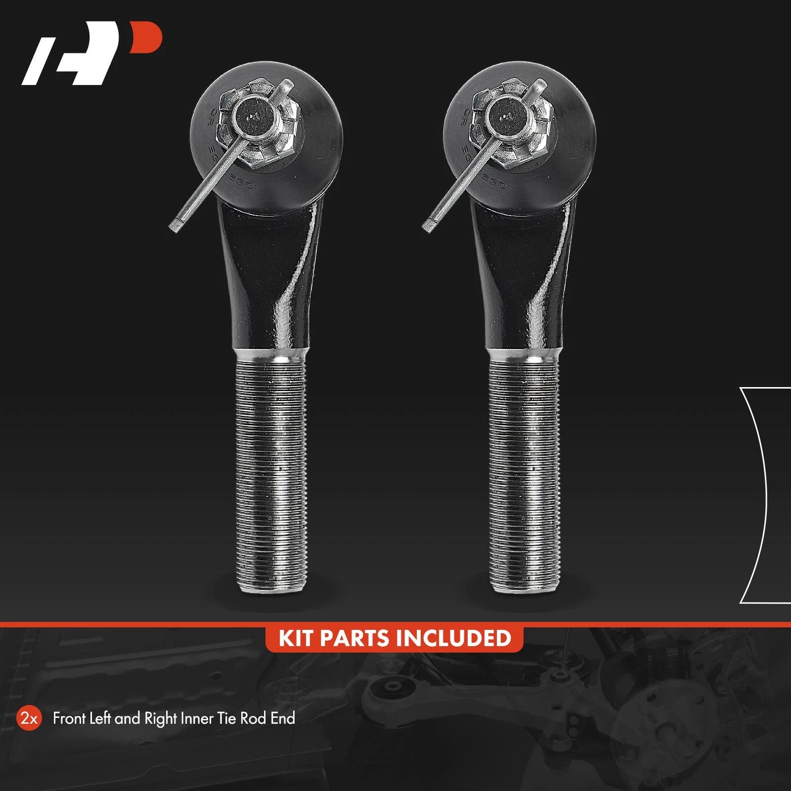 2X Front Outer Tie Rod End for Ford E-250 E-350 (2003-2006)