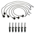 Denso 8mm Wire Set & 6 U-Groove Spark Plugs Kit for Ford 4.2L V6