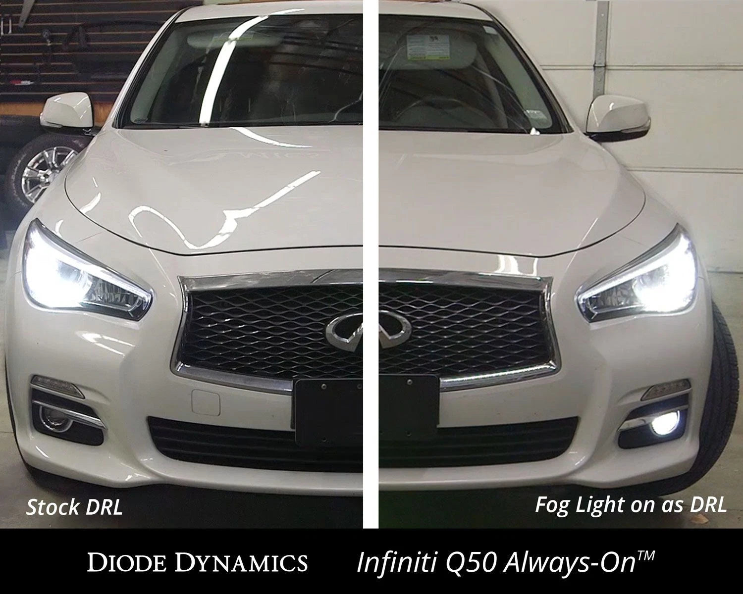 Always-On Diode Dynamics DRL Module Replacement for Infiniti Q50 Q70 (2014–2022)