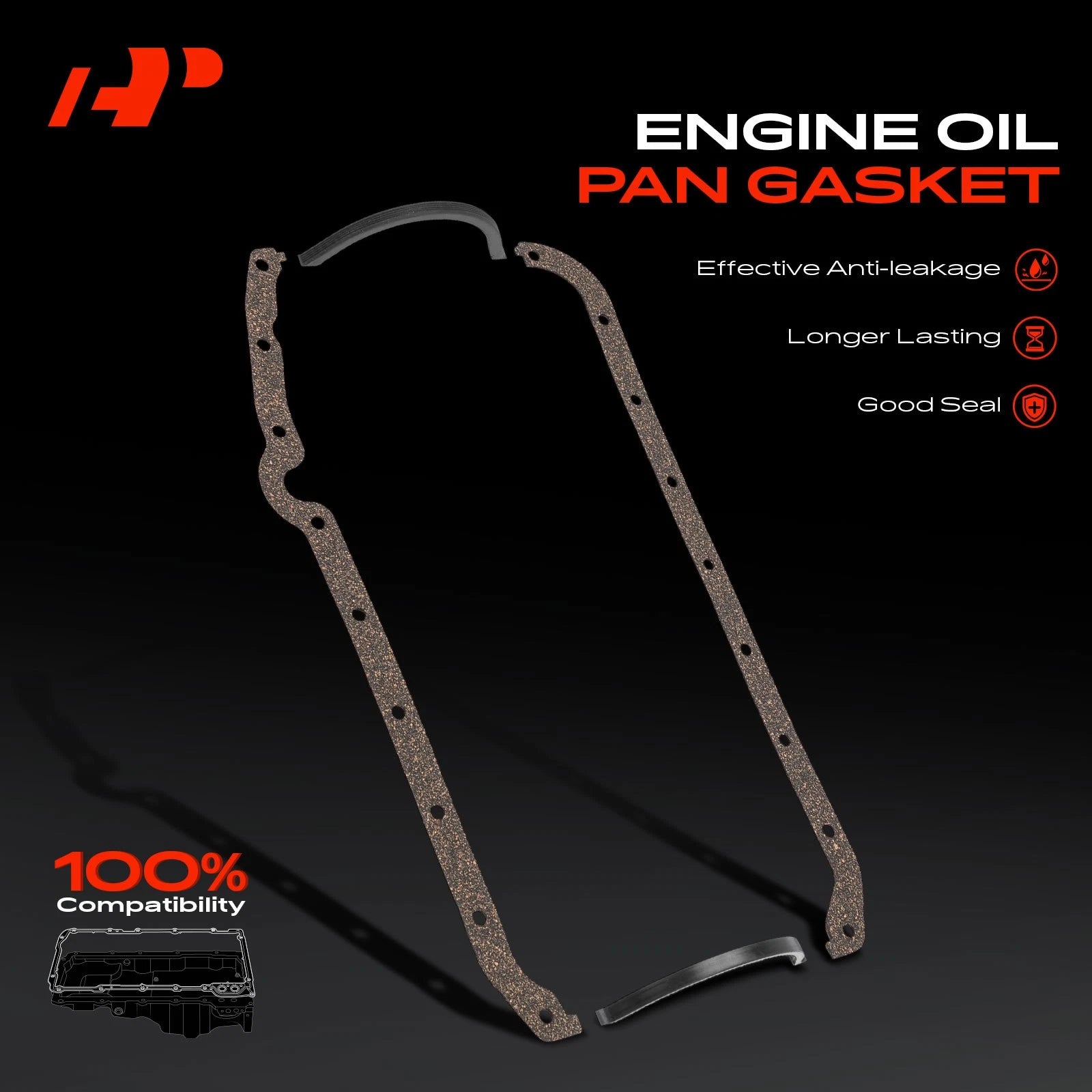 Engine Oil Pan Gasket Set for Chevy C10 C20 GMC K1500 Jimmy (1960â1995)