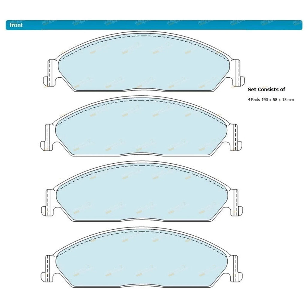 Front Drilled Slotted Disc Rotors Brake Pads for BF/FG XR6 Turbo XR8 V8