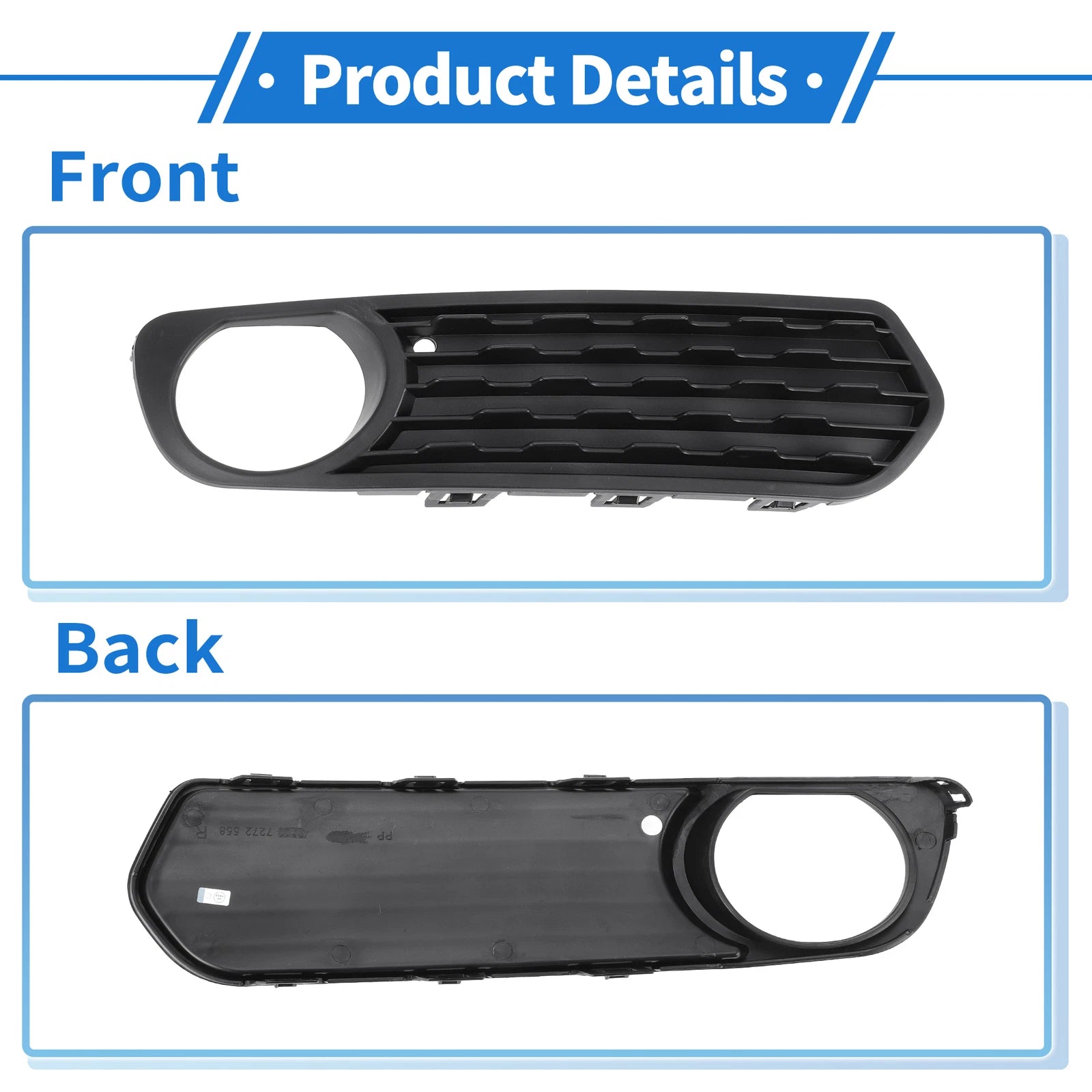 1 Pc Fog Light Grill for BMW F20 F21 (2010–2012) No. 51117245870
