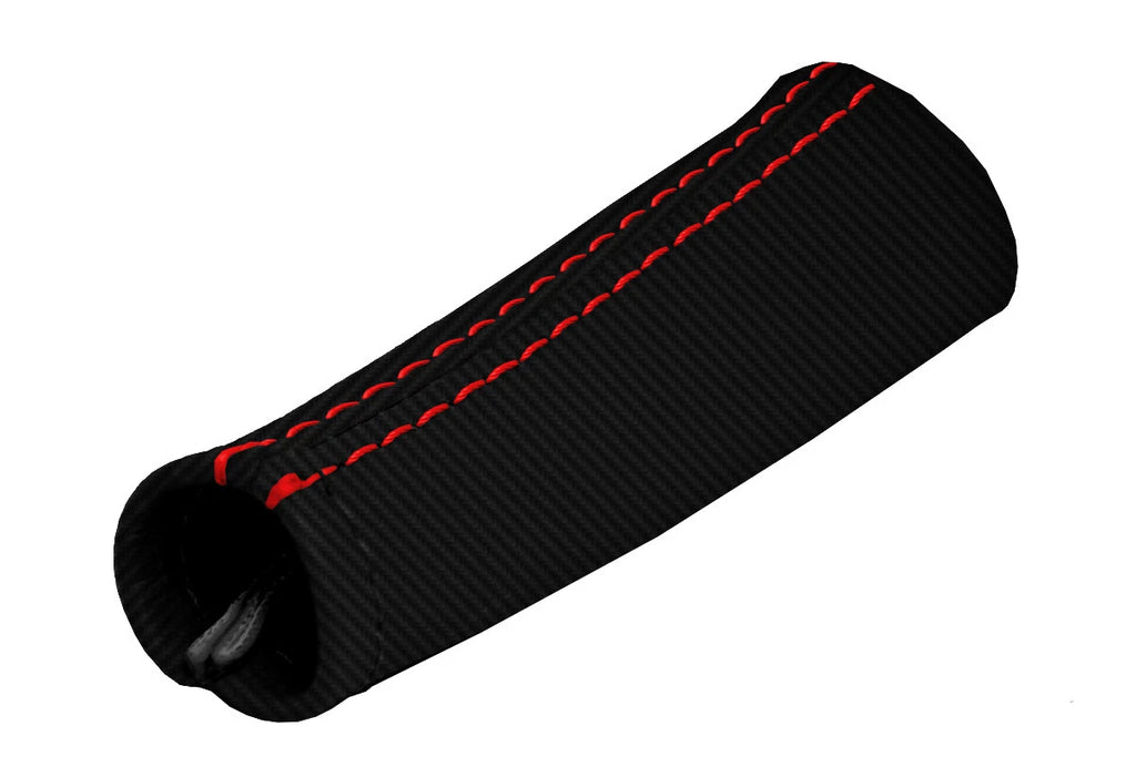 Carbon Fiber E Brake Cover for Nissan Skyline R33 (1993–1998) Red Stitch