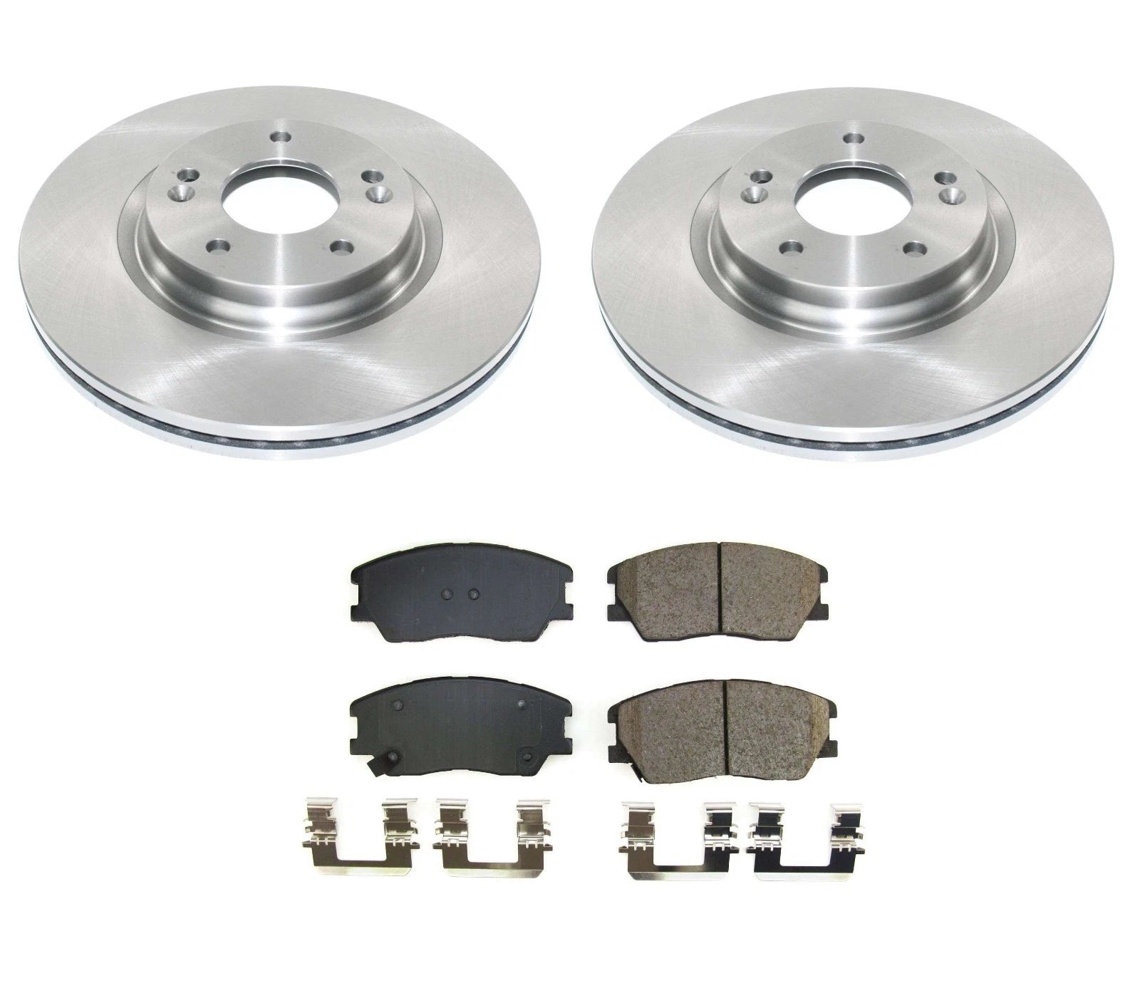 Front Vented Brake Rotors and Pads Kit for Kia Soul (2010–2023)