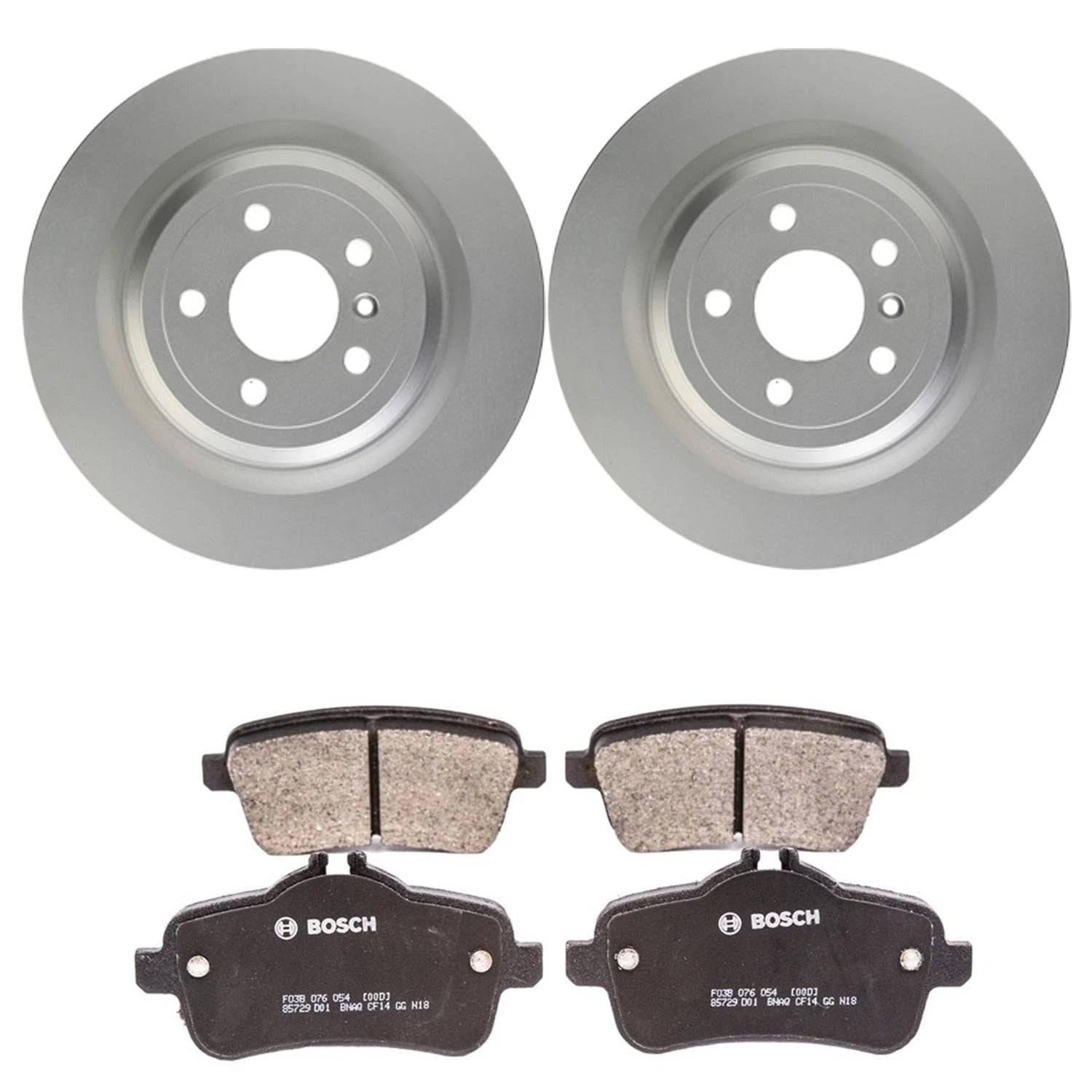 Bosch QuietCast Rear Rotors & Ceramic Brake Pads for Mercedes W166 ML350 ML550 (2006–2011)