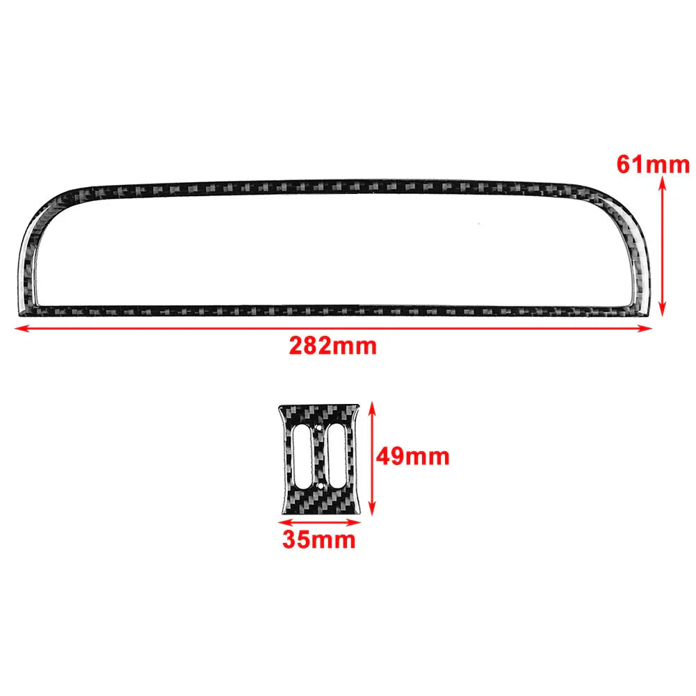 Carbon Fiber Console Air Vent Outlet Cover for Fiat 500 (2012-2015)