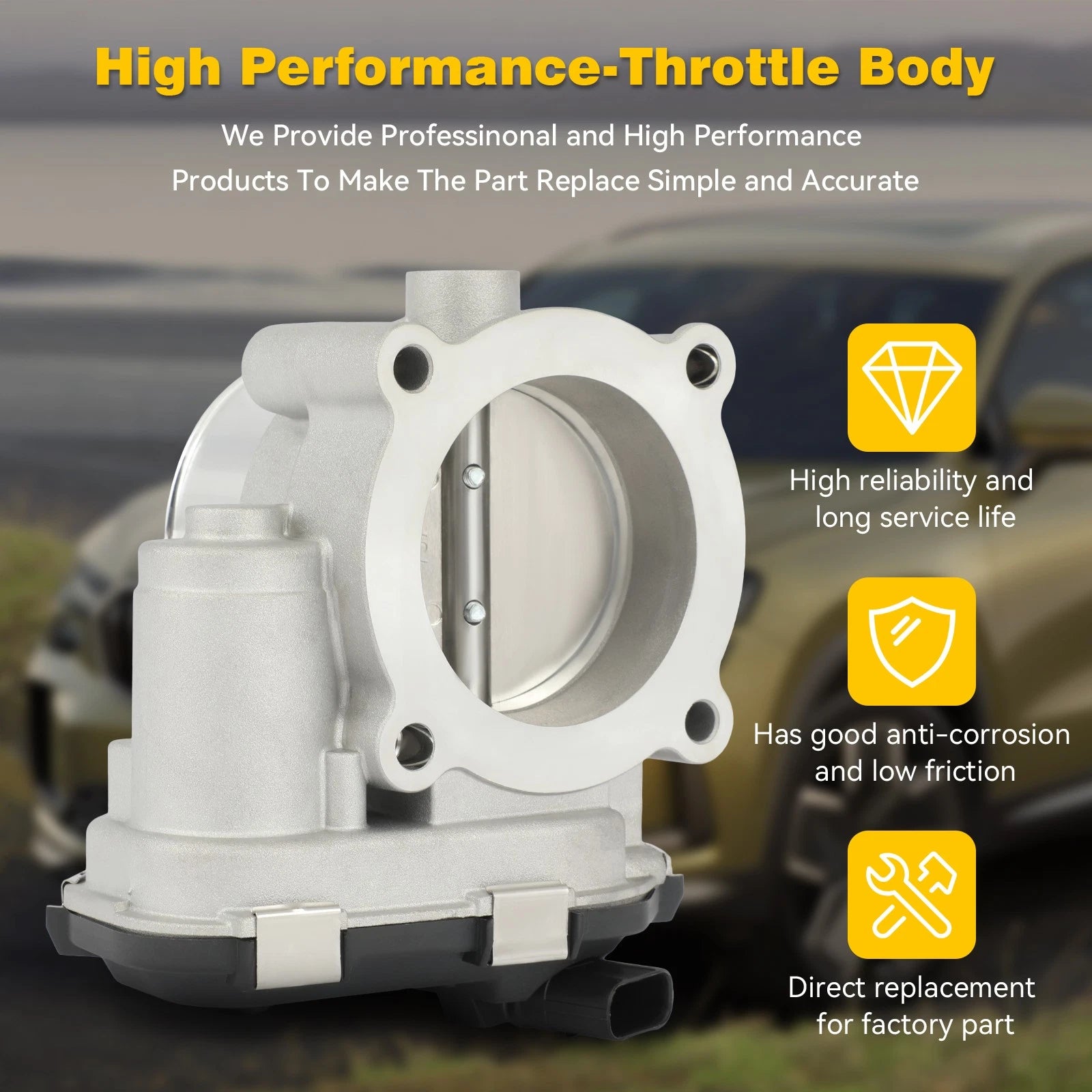 Throttle Body for Ford Edge, F-150, Fusion, Mustang, Lincoln MKX, Continental