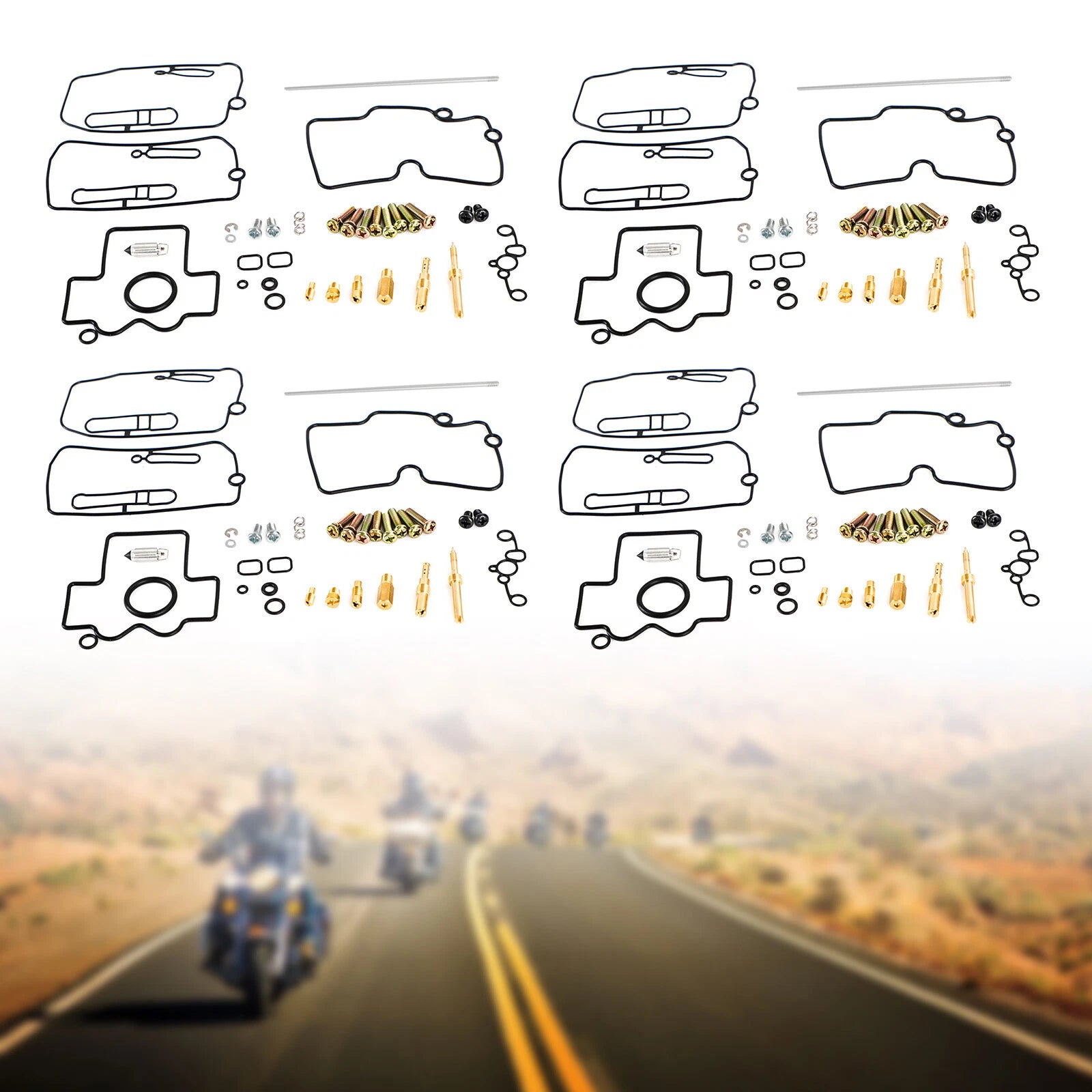 4X Carburetor Rebuild Repair Kit for Yamaha YFZ450 (2004–2009)