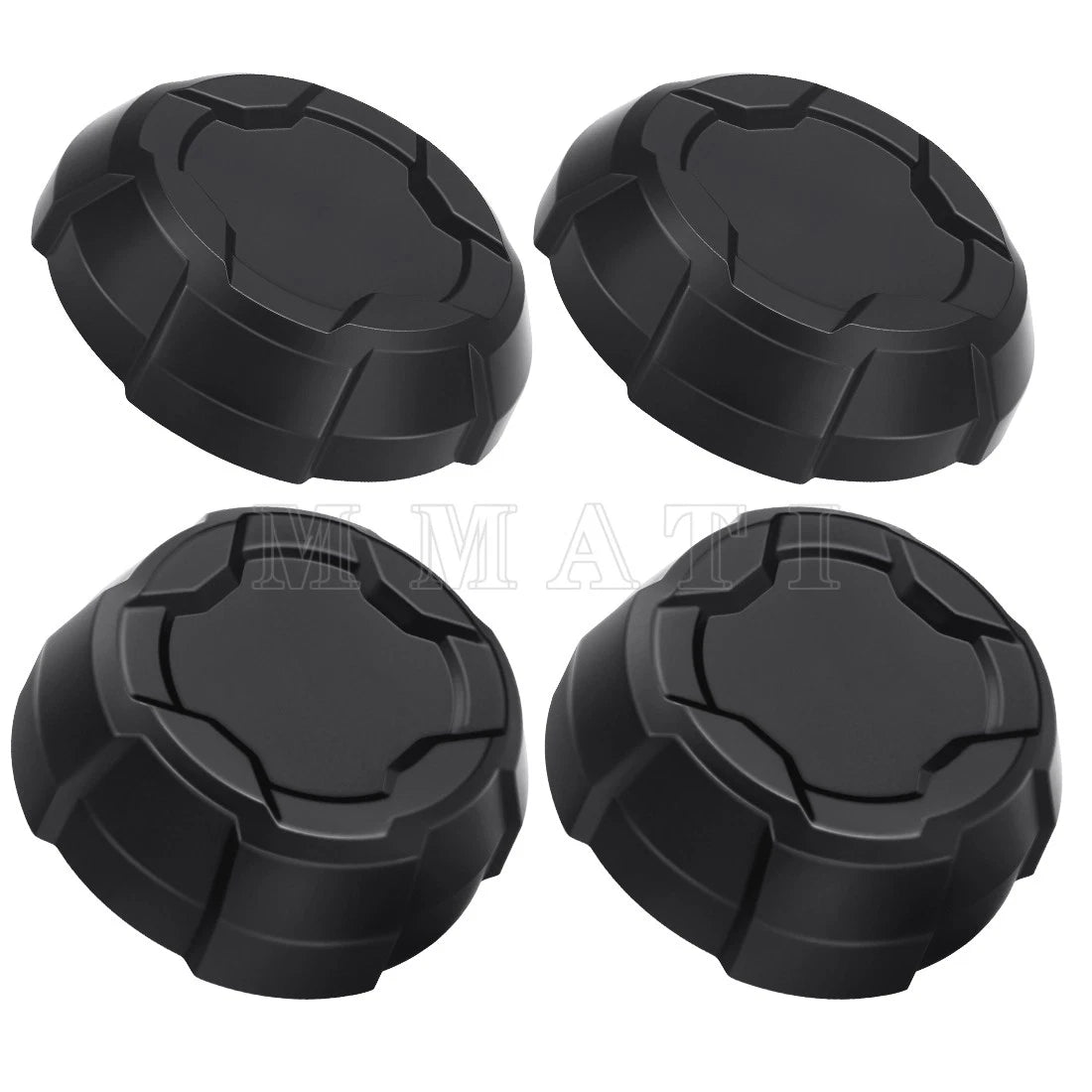 4X Matte Black Rim Caps for Polaris Ranger 570 Crew SP NorthStar (2022–2025)