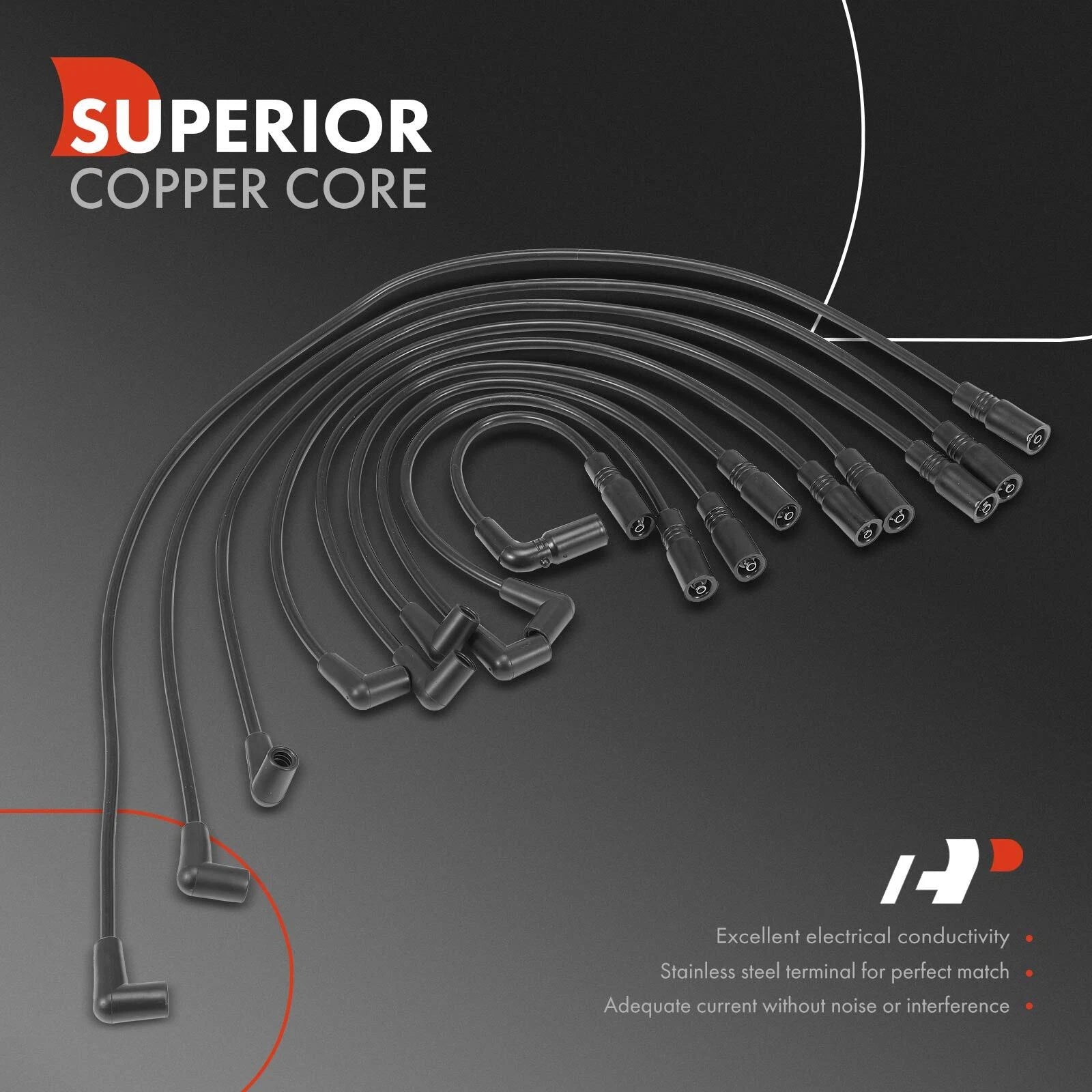 9x Spark Plug Wire Set for Chevy Camaro Pontiac Firebird (1996–1997)
