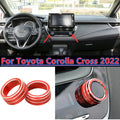 2 x Air Condition Knob Button Ring Cover Decor Toyota Corolla Cross (2022–2022)