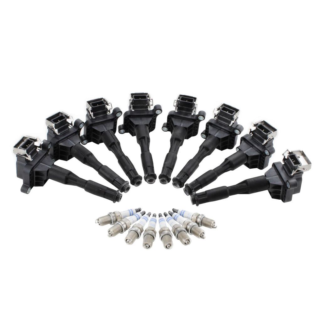Set of 8 Ignition Coils & 8 Iridium Spark Plugs for BMW Chevy Honda