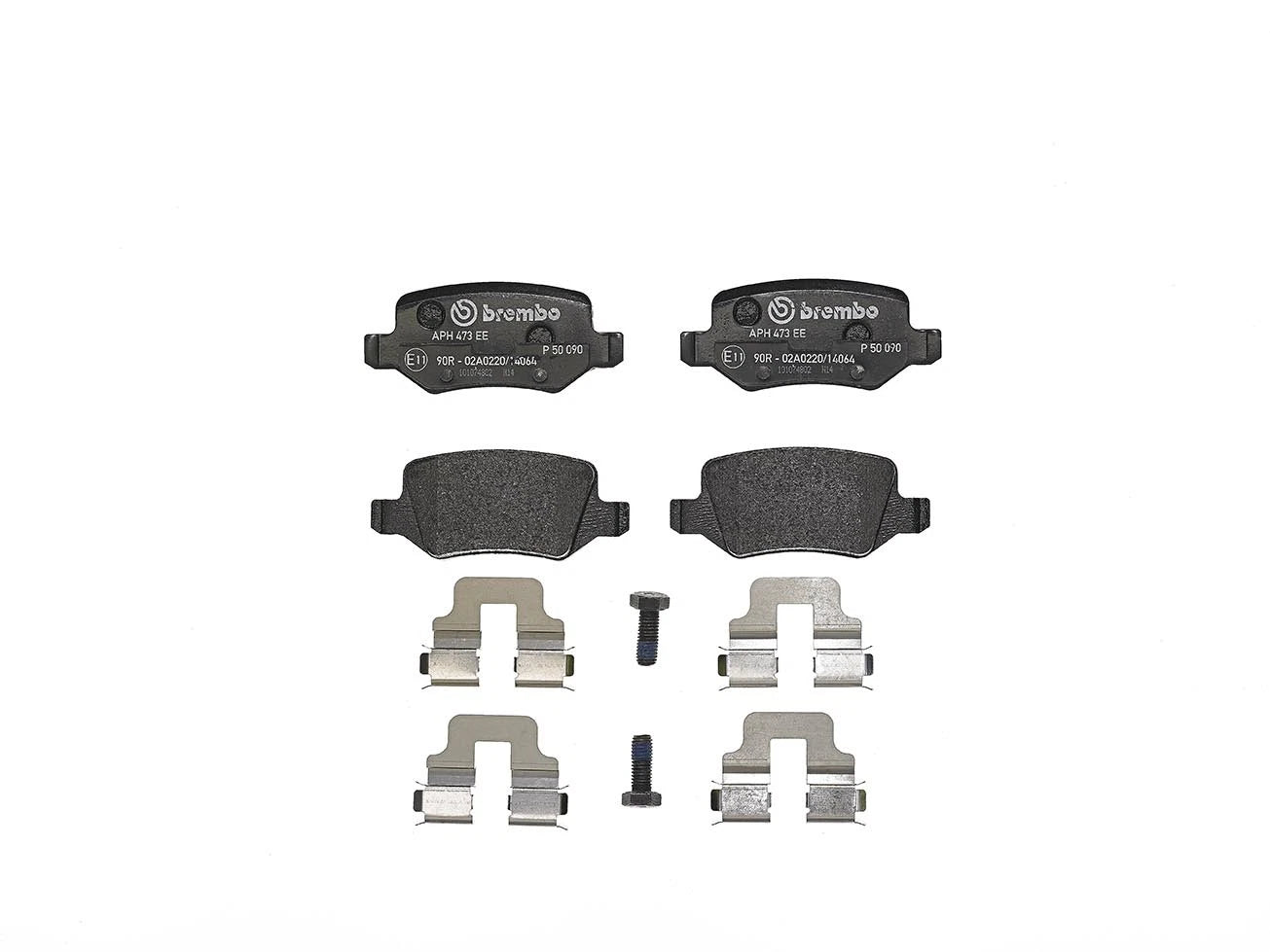Set of 4 Brembo Rear Low Metallic Brake Pads for Mercedes-Benz W245 B200 (2008)