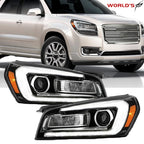 Pair Replacement Headlamp for GMC Acadia (2013–2016) Halogen with LED Tube